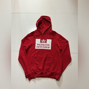 Weekend Offender HM Service Crown Graphic Admit Nothing Red Pullover Hoodie